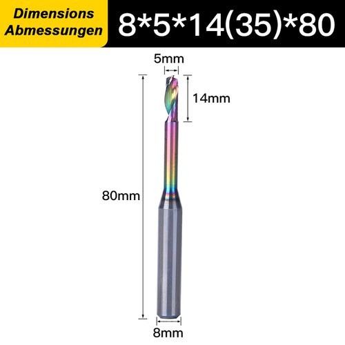 Solid Carbide Single Flute Spiral Router Bit Coated/Uncoated End Mills, For Alu - Picture 40 of 57