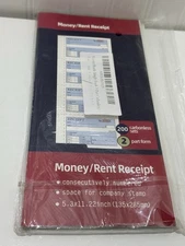 Money and Rent Receipt Book 2-Part Carbonless 5.3x 11" Spiral Bnd 200 Receip