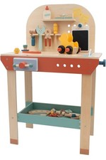 Jumini Wooden Workbench for Kids FSC Certified with Vice, Chalkboard & 10 Tools