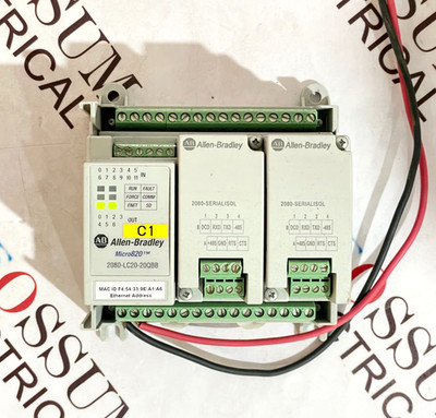 ALLEN BRADLEY 2080-LC20-20QBB MICRO820 PROGRAMMABLE LOGIC CONTROLLER 24VAC/DC