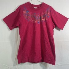 Vtg Single Stitch Key West Florida Short Sleeve Pink T-Shirt Large USA Made READ