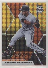 2021 Panini Mosaic Choice Black Gold Prizm 4/8 Anthony Santander #82 0jz3