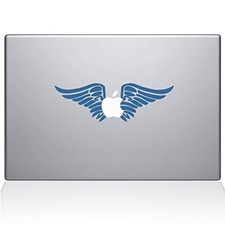 The Decal Guru 0155-MAC-12M-LB Cherub Angel Wings Vinyl Sticker 12"Macbook