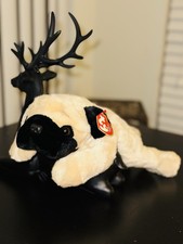 Ty Beanie Buddies 2001 Pugsly Pug Dog Floppy Puppy Plush 14" Stuffed With Tag