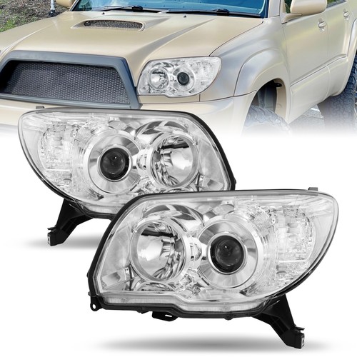 For 2006 2007 2008 2009 Toyota 4Runner Chrome Headlights Clear Corner Lamps Set - Bild 1 von 7