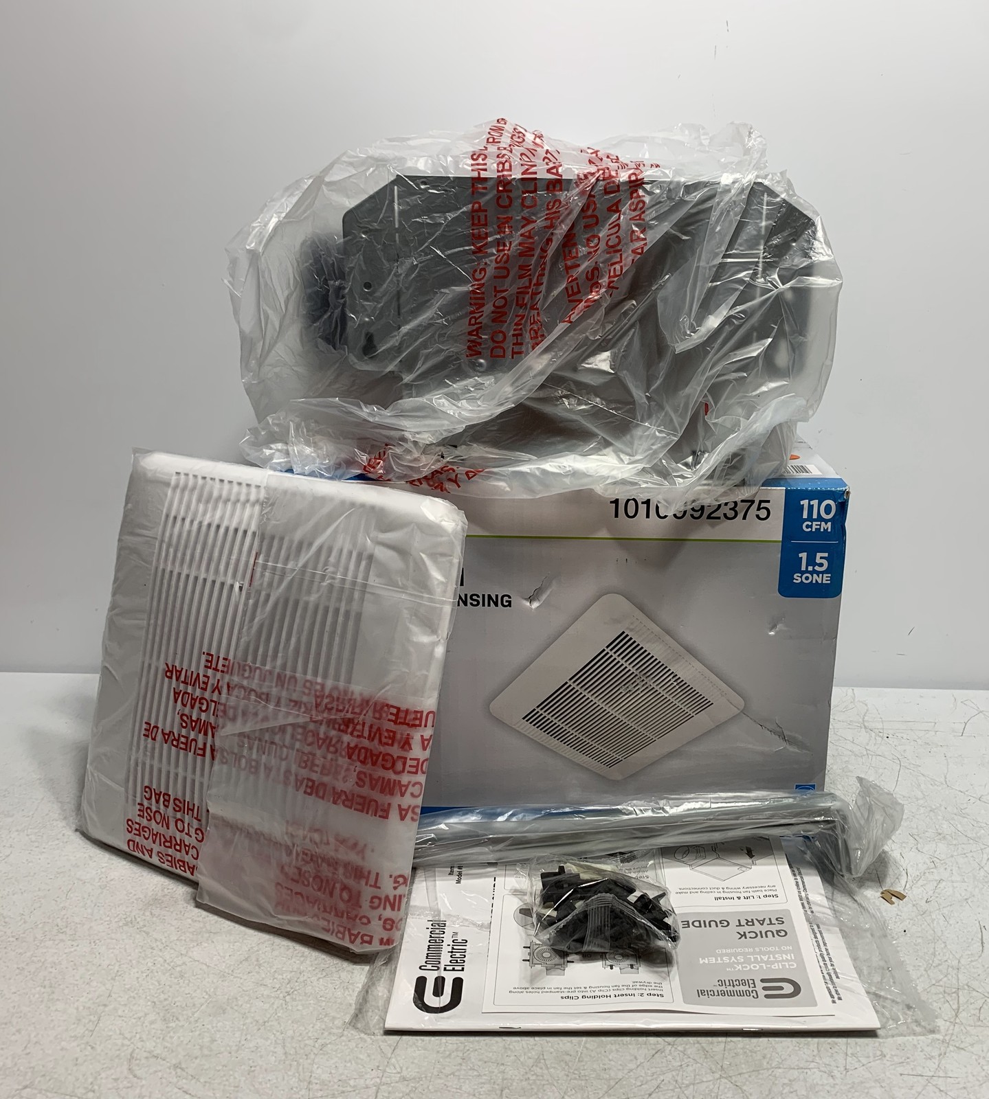 Commercial Electric 110 CFM Humidity Sensing Exhaust Fan BPT14-240D-H