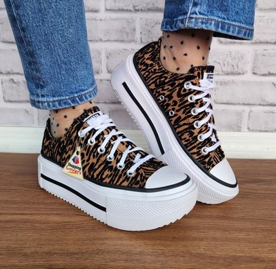 Converse Chuck Taylor Lift Double Stack Sz 9.5 Women Shoes Sneaker Black A16405C