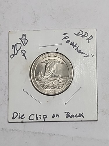 2018-P Rhode Island Die Chip Error DDR Feathers.. - Picture 2 of 3