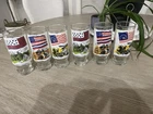 1970's Anchor Hocking Bicentennial Glass Tumblers Collection Set/6 (VINTAGE)