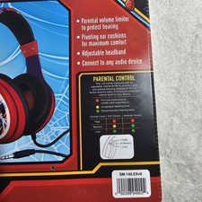 Marvel Spiderman Headphones Parental Volume Control New In Box eKids Stereo NEW