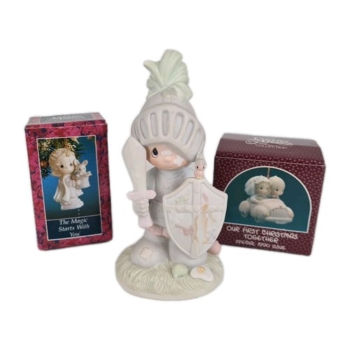 🚨 Precious Moments E-0523 "Onward Christian Soldiers" Figur Vintage +2 Ornaments
