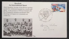 HARRY KALAS AUTOGRAPHED SIGNED ATLANTA OLYMPICS BASEBALL 1ST DAY COVER PHILLIES
