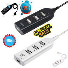 High Speed 4 Port USB 2.0 Multi HUB Splitter Expansion Desktop PC Laptop Adapter