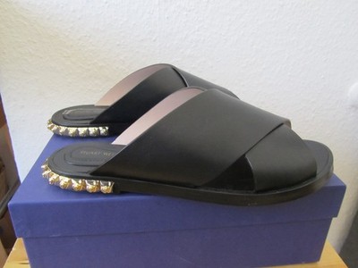 STUART WEITZMAN LUXUS LEDER PANTOLETETTEN Gr.39,WIE NEU!
