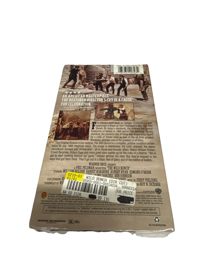 "The Wild Bunch" (1969) Sealed And New Western VHS 1995 Widescreen Release  - Image 2 of 3