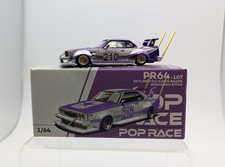 Pop Race Nissan Skyline C210 Kaido Racer Purple Chrome Silver 1:64 PR64-107