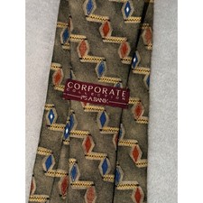 Corporate Collection Necktie Jos A Bank Men's Silk Blend Geometric Pattern Tie
