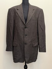 Pal Zileri Men 44L Sport Suit Coat Blazer Italian Made 100 Wool Career 3 Button