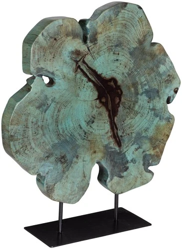 Uttermost 17125 Bahati Wood 22-13/16" Tall Metal and Wood - Black / Blue-Green - Picture 1 of 4
