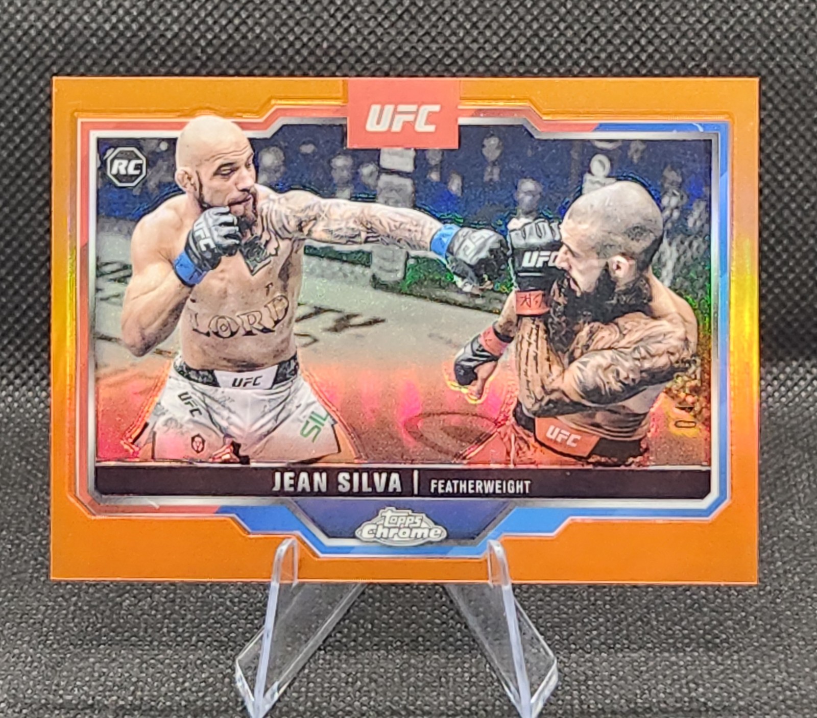 2025 TOPPS UFC CHROME #56 JEAN SILVA ORANGE REFRACTOR RC MINT🔥 ROOKIE /25