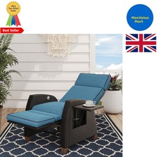 Sdraio Reclinabile da Esterno Regolabile con Tavolo Pieghevole - Ideale per Cortile e Patio