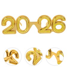 Happy New Year's Eve Glasses Funny Glitter Holiday Party Plastic