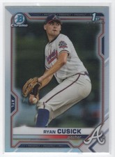2021 Bowman Draft Chrome 1st Refractor * Ryan Cusick Atlanta Braves #BDC-27