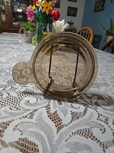 Set of 2 Pyrex P-150-C Amber Glass Lids For Corning Ware Grab It Bowl *Lids Only