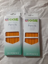 NOS lot of 2 20 Ct Rite Aid Home No.2 Pencils Real Wood Yellow Barrel