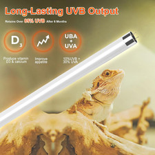 8W T5 10.0 UVB Reptile Light 12"   UVA UVB Lamp for Bearded Dragons  Turtles