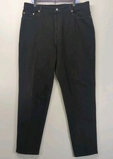 Levi's 550 Black Denim Jeans Made In USA Women's 20W Tapered Leg Pants
