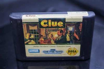 Sega Genesis Clue Parker Brothers  Classic Detective Game Tested & Working 1992