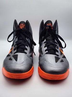 Nike Air Max Hyperaggresor Metallic Grey Orange 524851-006 Basketball Mens Sz 13