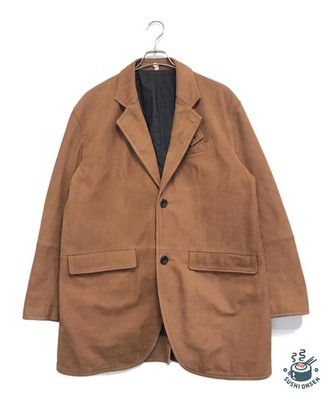 CCU Nubuck leather tailored jacket Size: 2 Camel Men SH-51-C-NUBUCK-2
