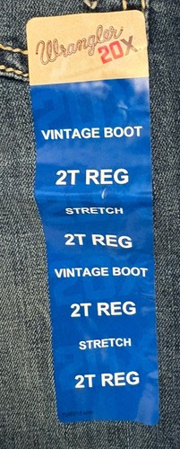 Wrangler 20X Boys' No. 42 Vintage Bootcut Jeans 1042JWXMD Size 2T Regular NWT - Picture 5 of 6