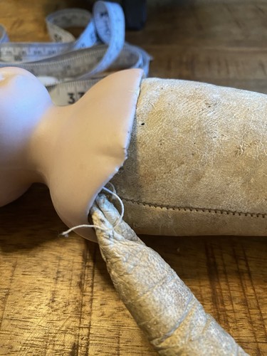 Antique German Doll 14” Bisque Kid Body Pierced Ears Mohair - Bild 18 von 24