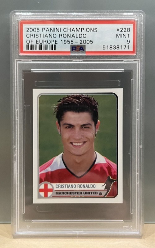 2005 Panini Champions of Europe 1955-2005 - Cristiano Ronaldo #228 PSA 9 Mint 