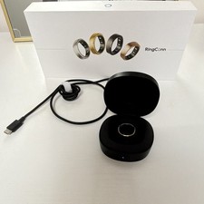 RingConn Gen 2 Smart Ring Activity Tracker Gold Bluetooth 7-Day Case/Cable