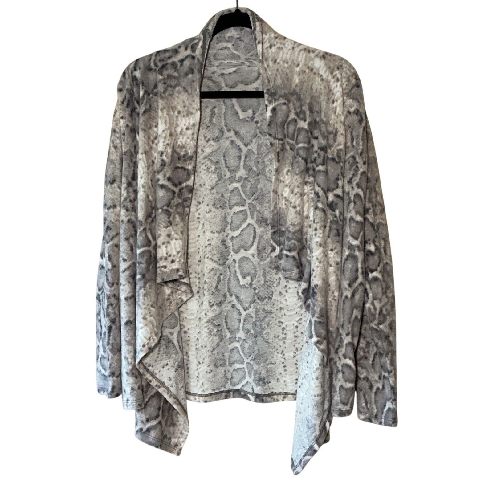 Cardigan Sweater Large NWT Animal Print - Brown/Black-image