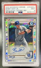 2020 Bowman Bobby Witt Jr. Chrome Auto 1st Atomic Refractor #/100 Royals PSA 9