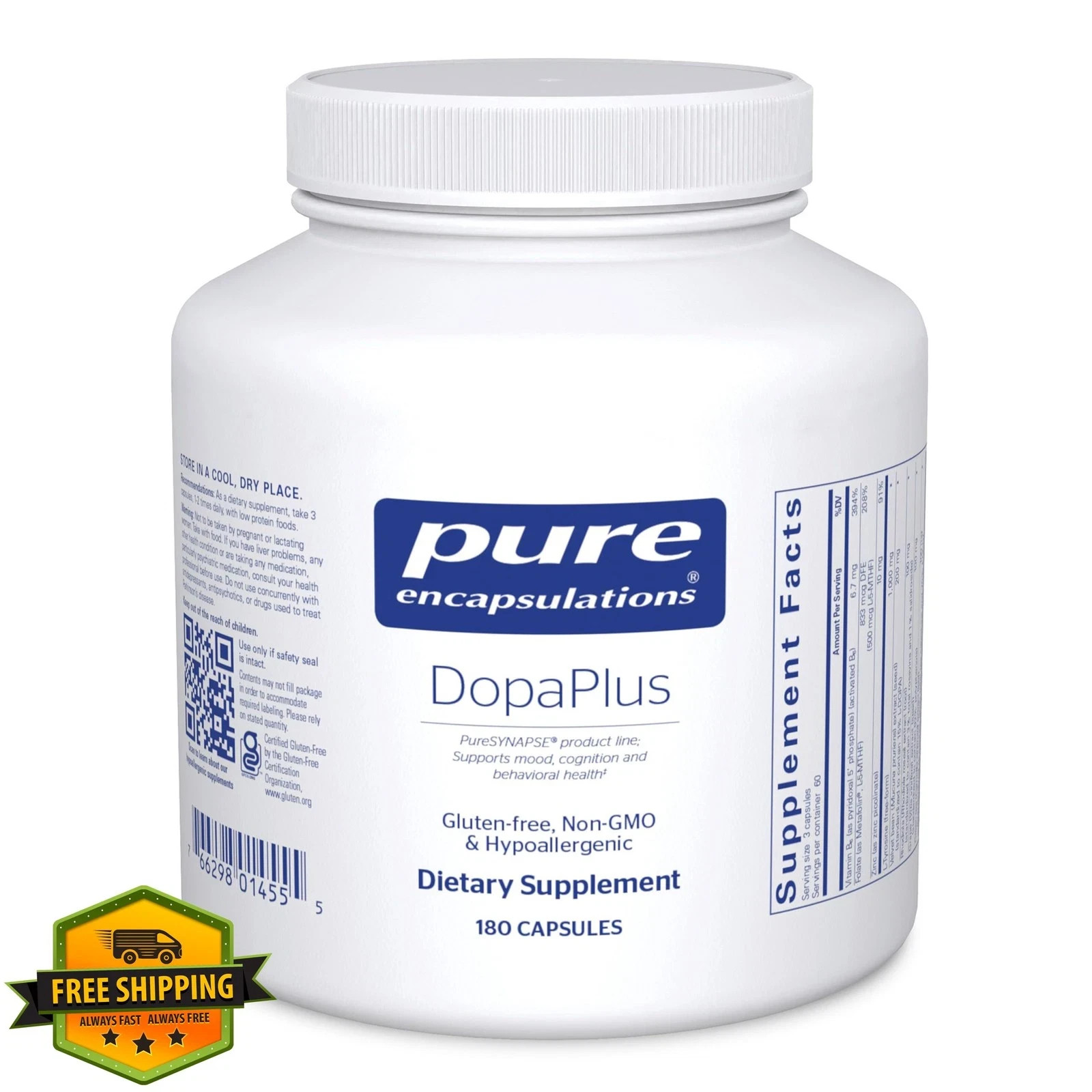 DopaPlus 180 Capsules Pure Encapsulations