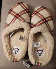 NEW W TAGS Disney Parks Christmas Slippers Mickey  Minnie Adult Medium 7/8