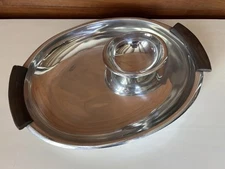 Lenox 2 Piece Metal Chip and Dip Server with Wood Urban Accents