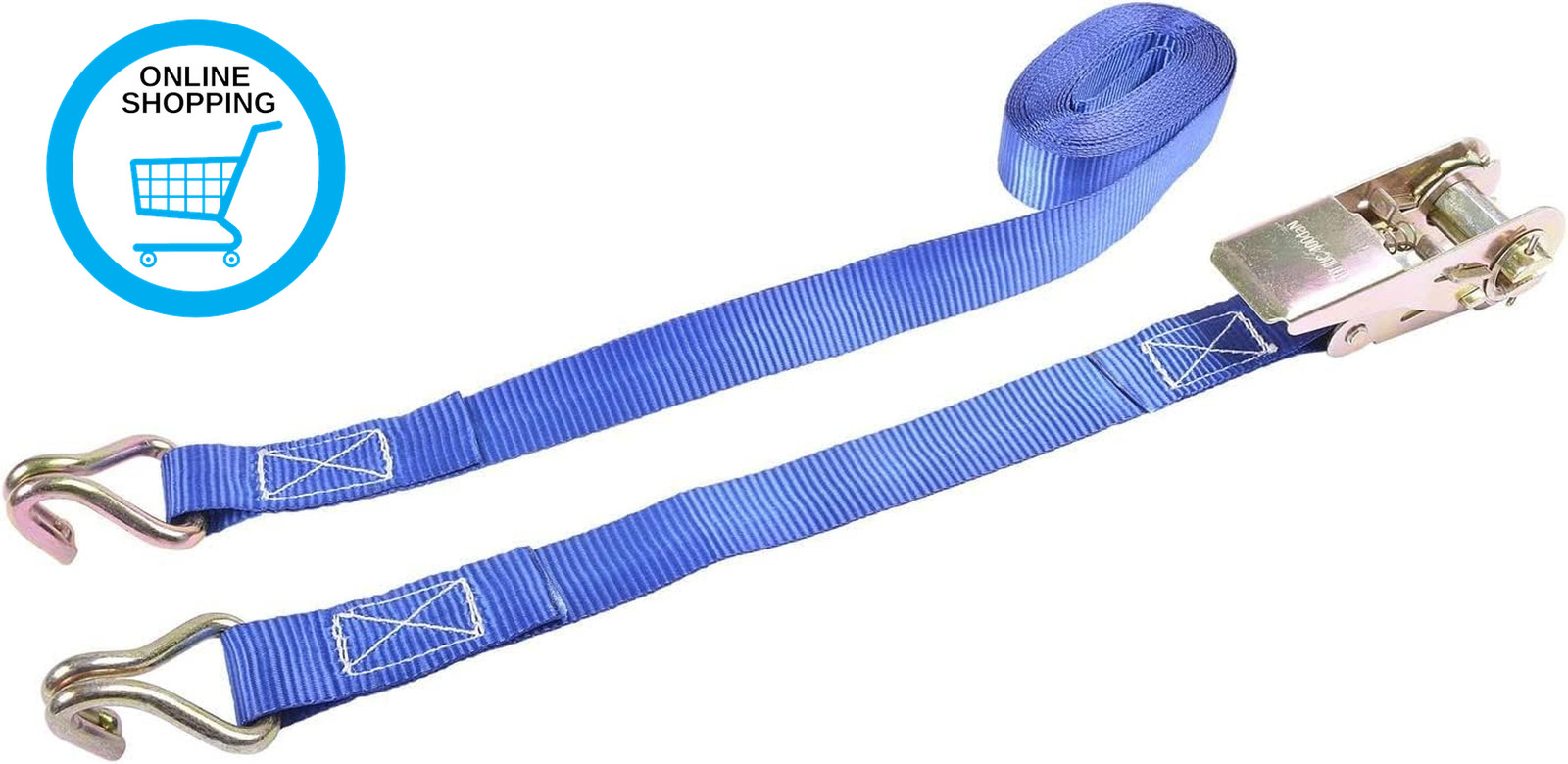 Ratchet Strap 25Mm X 5M – 800Kg Heavy Duty Tie down Strap with Claw Hooks, EN121