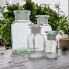 Apothecary Chemist Glass Jar w/ Glass Stopper, Storage, Home Decor, Herb Stash
