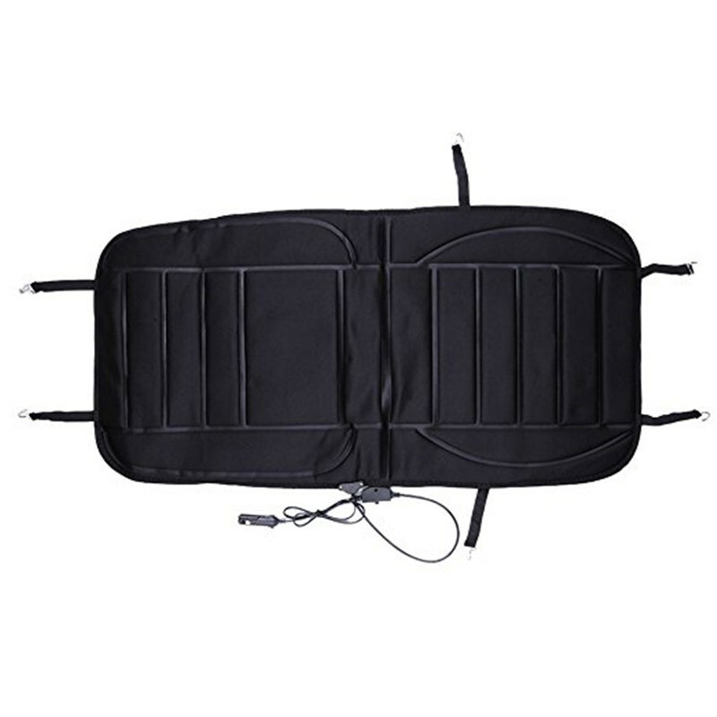 Car Seat Warmer Cover Heated Seat Cushion Winter 12V Plug Into Cigarette Lighter