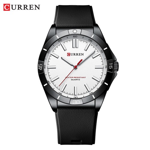 CURREN Men Quartz Watch Fashion Sport Wristwatch For Boys Men Silicone Watches - Picture 21 of 30