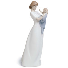 LLADRO' Statua Scultura Figura Statua in Porcellana Il Tesoro della Mamma 32cm M