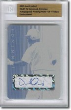 2007 Desmond Jennings Rookie Auto Press Plate RC BG 1/1