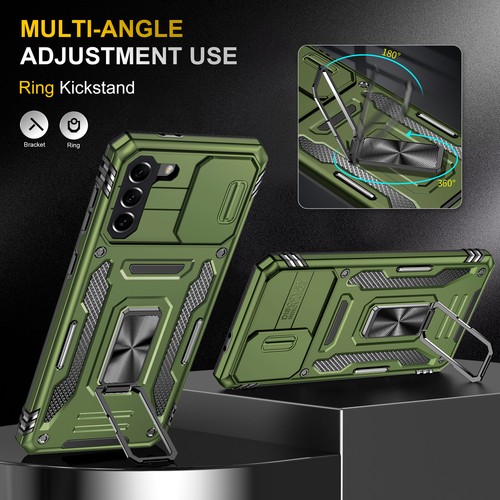 For Samsung Galaxy S25 Ultra S24+ S23 S22 Magnetic Kickstand Slide Camera Case - Picture 10 of 22